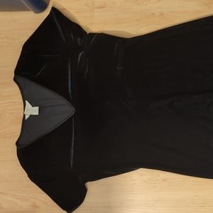 Vintage Express Tricot 13/14 Black Stretch Velvet Sheath Dress